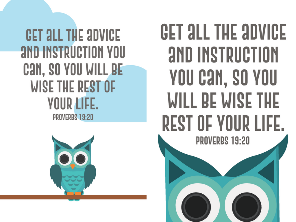 Proverbs 19 20 Printable Deeper KidMin