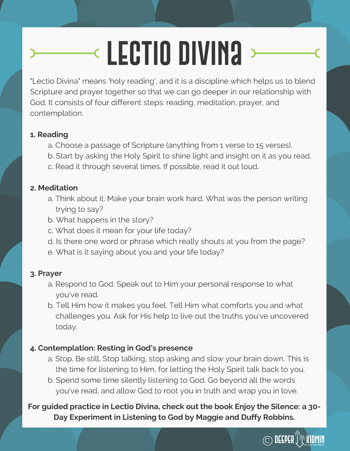 Lectio Divina Printable – Deeper KidMin