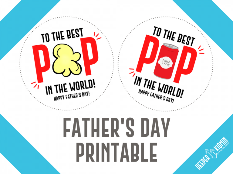 Fathers Daycake Pop Free Printables