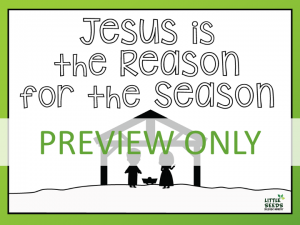 Jesus is the Reason for the Season Coloring Page with Bible Verse