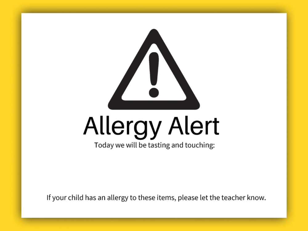 Allergy Alert Sign Deeper KidMin