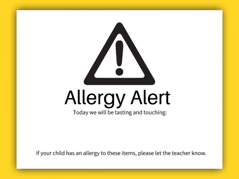 Free Printable Allergy Warning Signs - Printable World Holiday