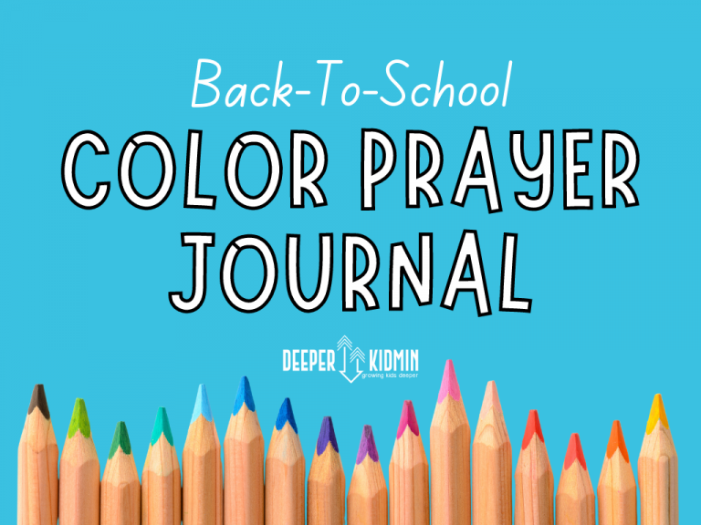 BacktoSchool Color Prayer Journal for Kids Deeper KidMin