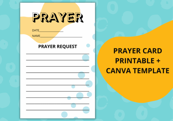 Prayer Card Printable & Canva Template