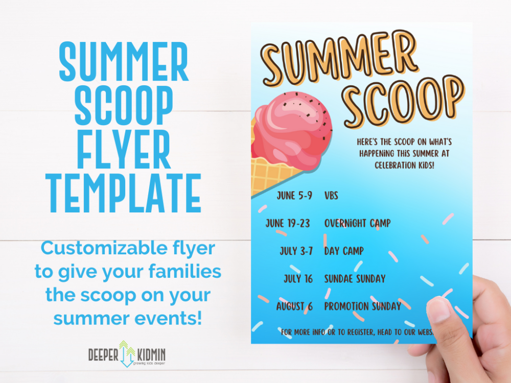 Summer Scoop Flyer Template Deeper Kidmin