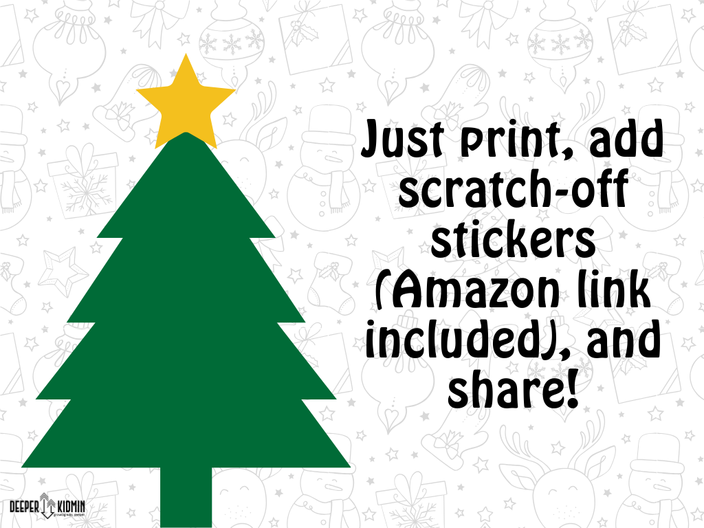 Christmas Countdown Printable with Scratch Off Stickers - Creative