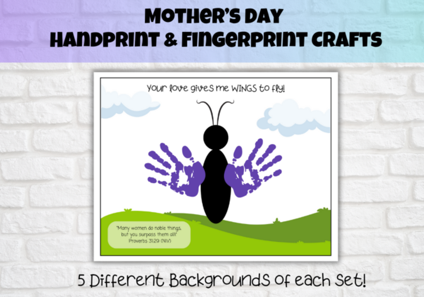 Mother's Day Handprint and Fingerprint Crafts