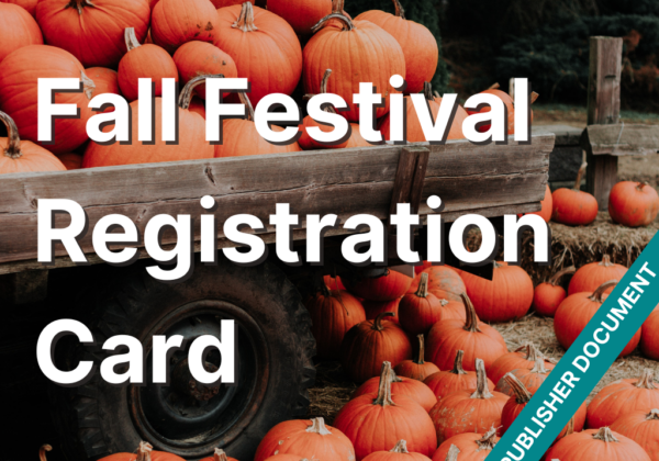 Fall Festival Registration Card Template