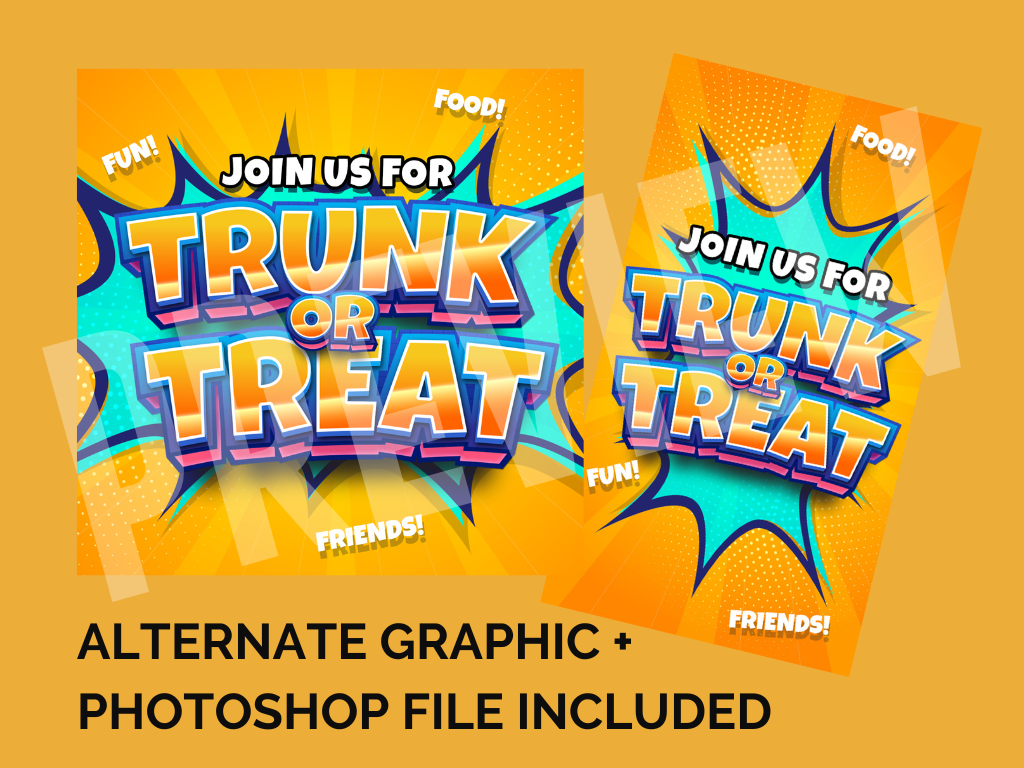 Trunk Or Treat – Fun, Food, Games Ministry Graphic 5