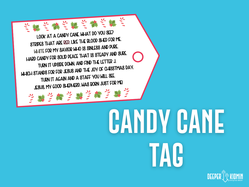 Candy Cane Tag Printable