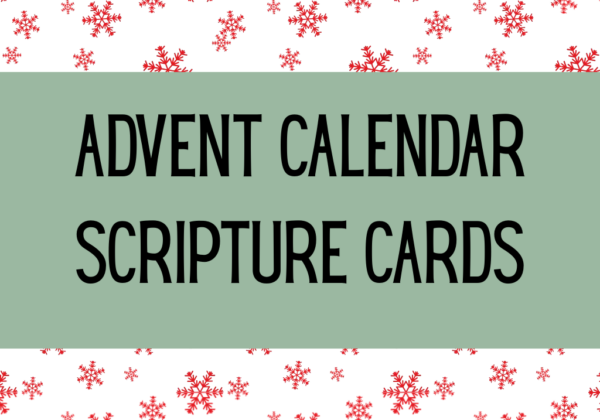 Advent Calendar Scripture Cards