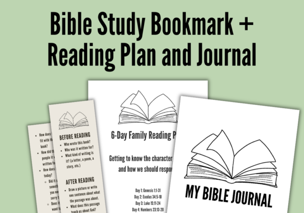 Bible Study Bookmark + Reading Plan and Journal