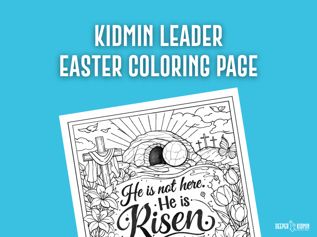 KidMin Leader Easter Coloring Page