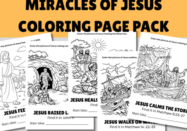 Miracles of Jesus Coloring Pages