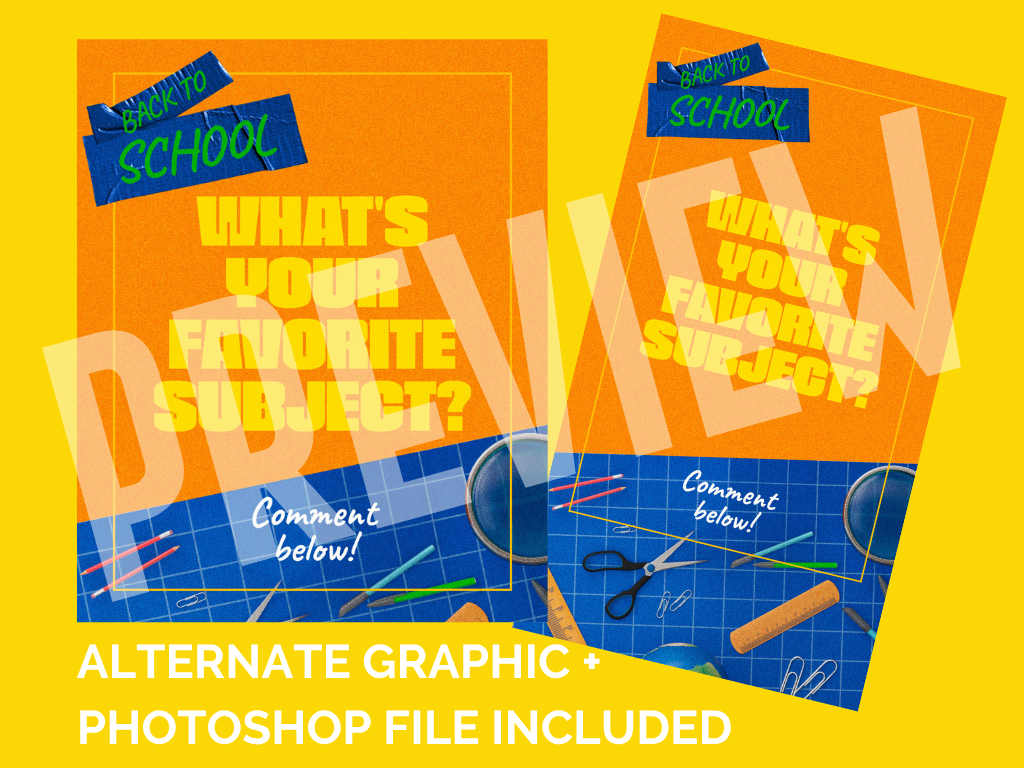 What’s Your Favorite Subject Social Graphics 2