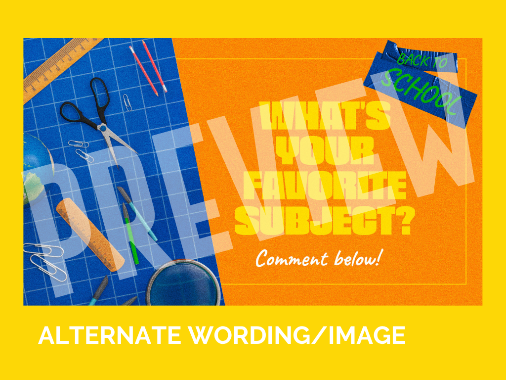What’s Your Favorite Subject Social Graphics 4