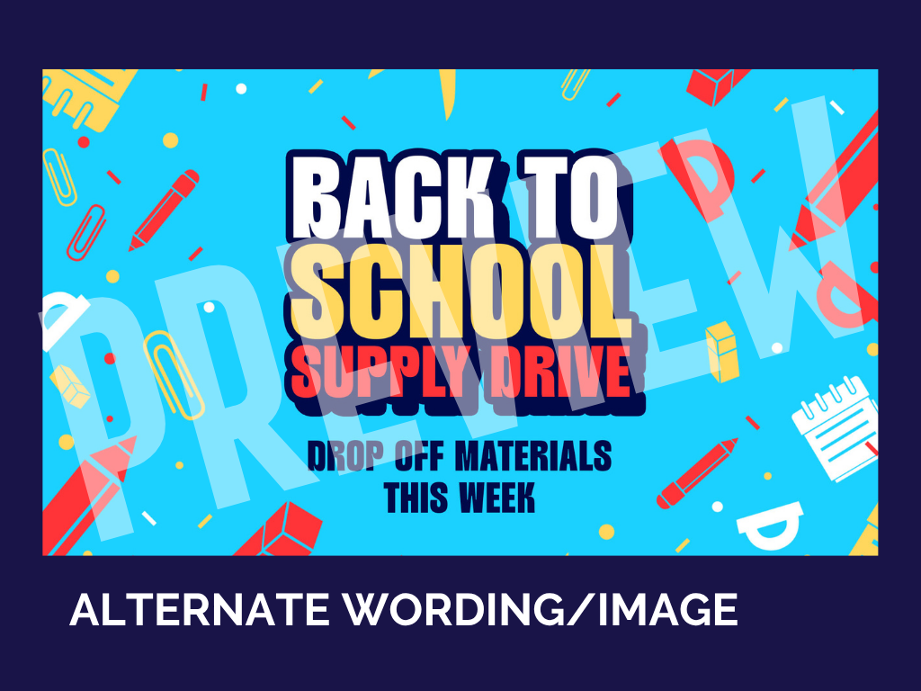 Back To School Supply Drive 2