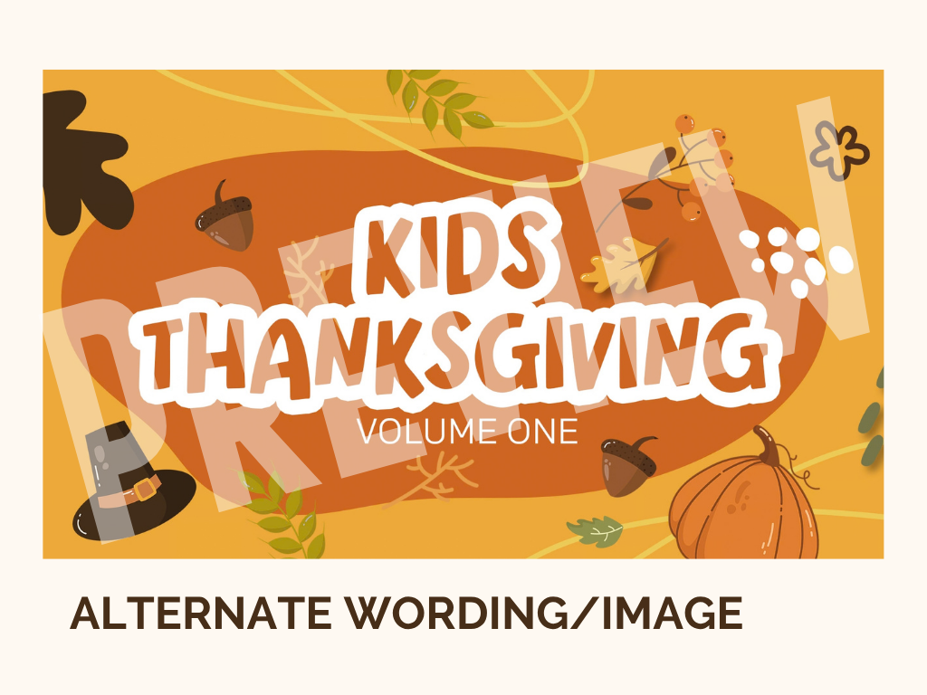Kids Thanksgiving Media Pack Volume One 2